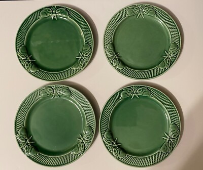 BORDALLO PINHEIRO BUNNY RABBITS SALAD PLATES GREEN SET OF 4  | eBay | eBay US