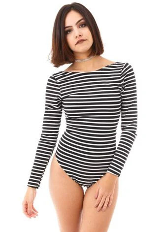 Body Moda Vício Manga Longa Listra Larga | Dafiti (BR)