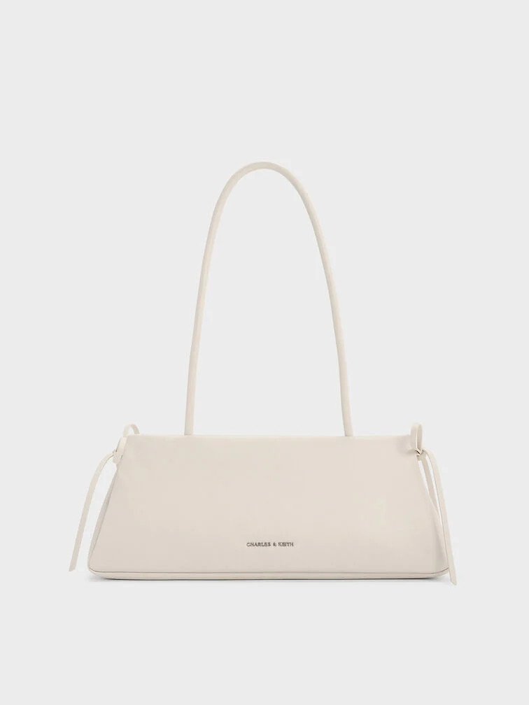 Hazel Bow Shoulder Bag - Meringue White | Charles & Keith US