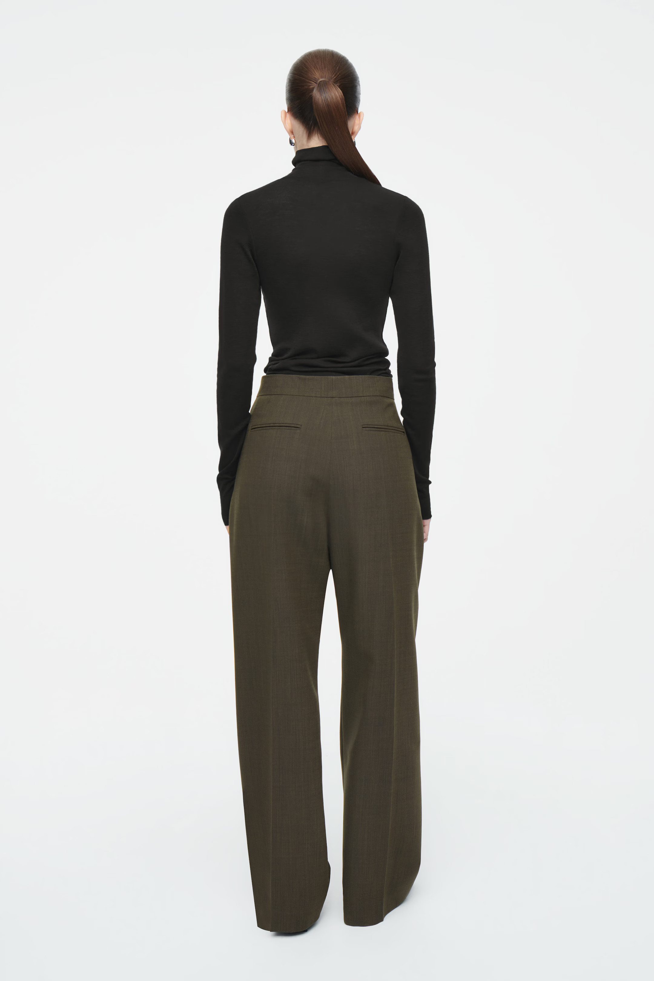 MERINO WOOL TURTLENECK TOP - BLACK | COS | COS (AU)