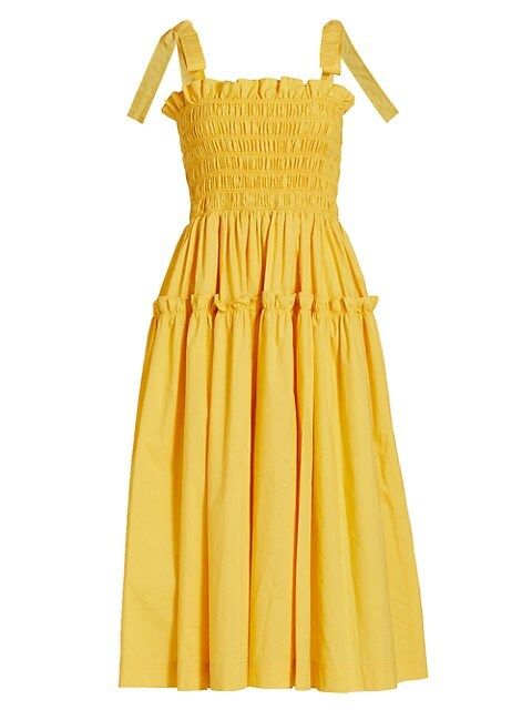 Ida Tiered Smocked Midi-Dress | Saks Fifth Avenue