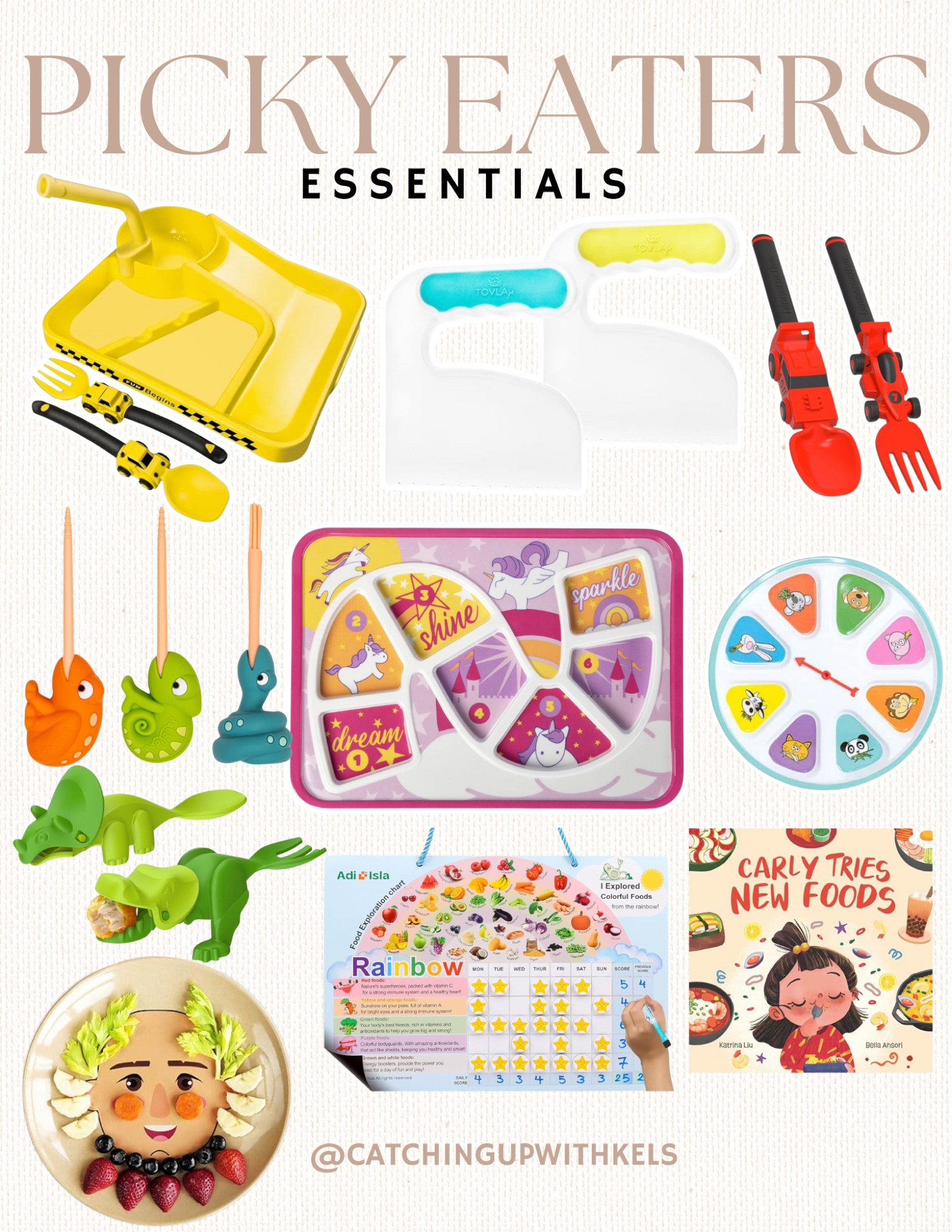 Meal times made fun and functional for your little ones! 🥄 These essentials are perfect for picky eaters, from creative plates and utensils to food charts and books for adventurous eaters. Click the link in bio to shop these kid-friendly finds! #PickyEaters

#LTKKids #LTKFamily