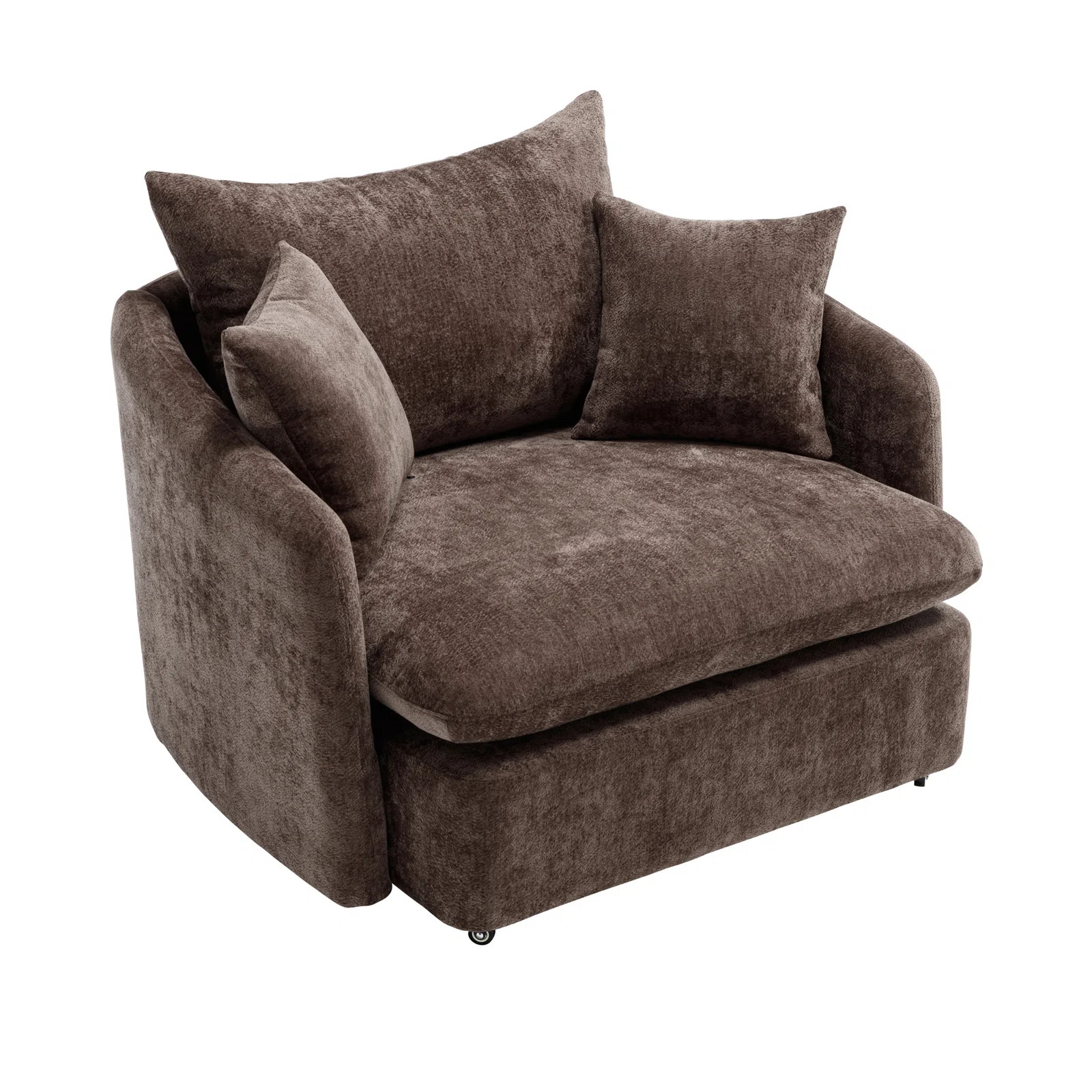 Latitude Run® Modern 46.1" Swivel Chair Oversized Single Sofa Armchairs With 3 Pillows | Wayfair | Wayfair North America