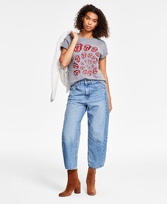Lucky Brand Women's High-Rise Barrel-Leg Cotton Jeans - Macy's | Macy's
