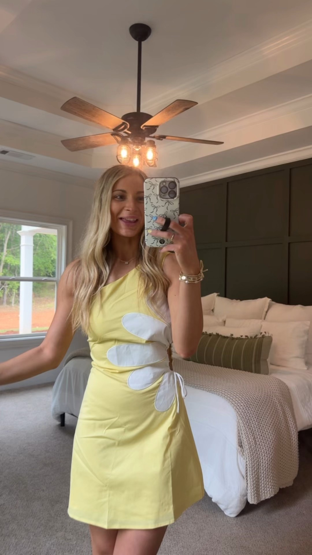 HOW FUN IS THIS DRESS 🤩💛 Wearing size XS! 

#LTKSeasonal #LTKU #LTKFindsUnder50