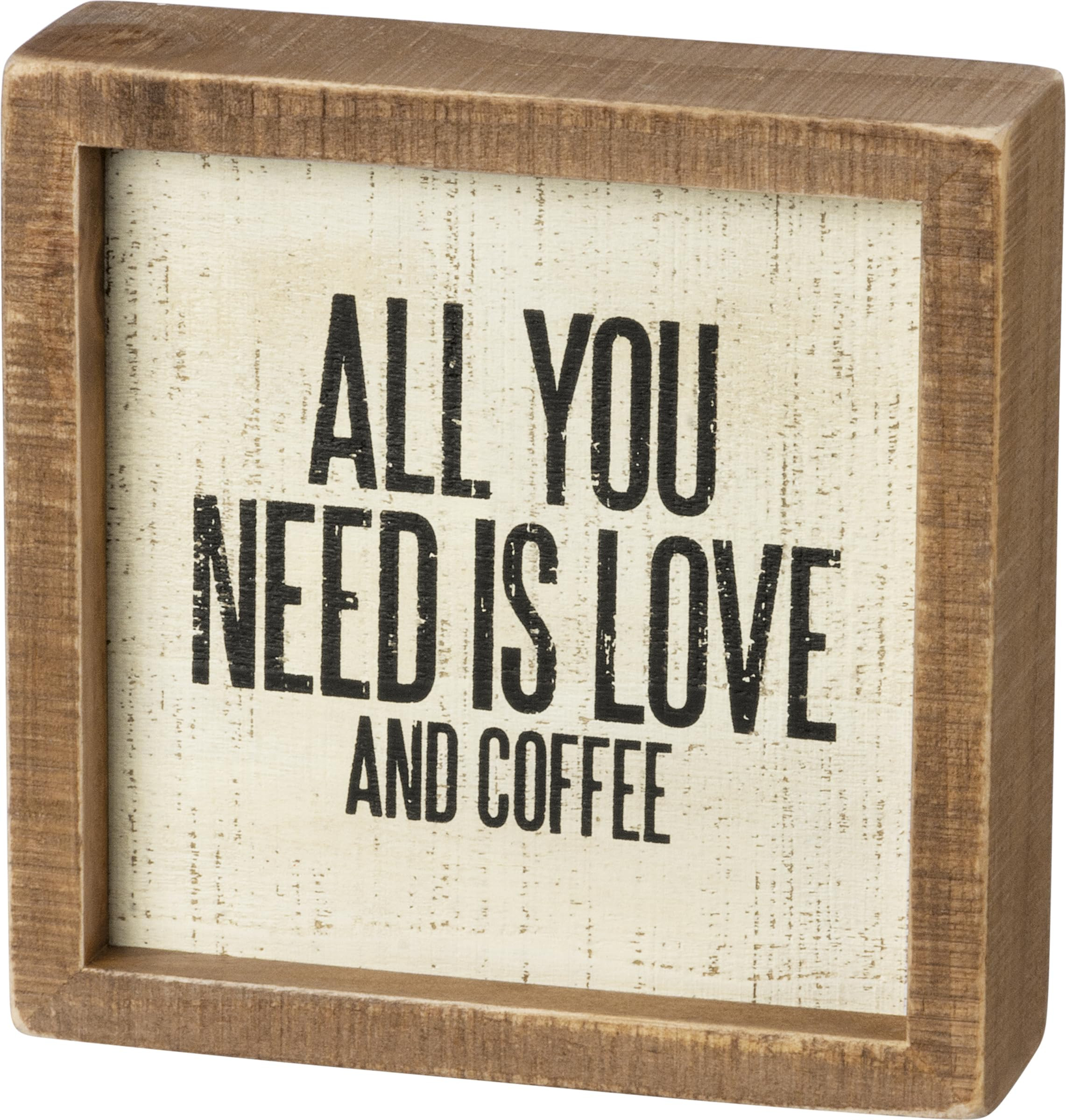 Primitives by Kathy All You Need is Love and Coffee Inset Box Sign | Amazon (US)