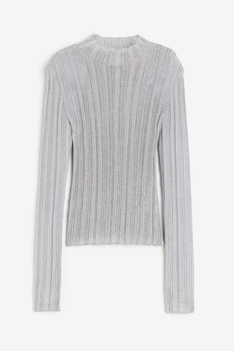 Shimmery Rib-knit Sweater | H&M (US + CA)