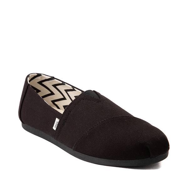 Womens TOMS Alpargata Slip-On Casual Shoe - Black Monochrome | Journeys