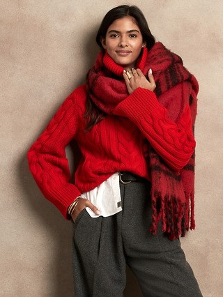 Merino-Cashmere Split-Sleeve Sweater | Banana Republic (US)