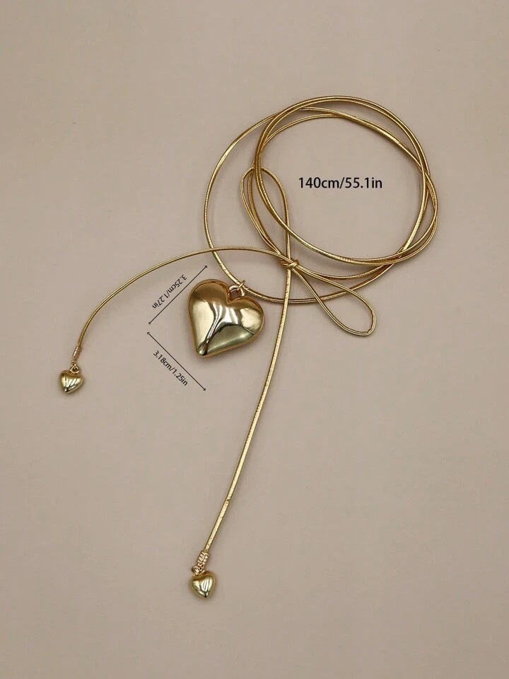 1pc Fashionable Lovely Gold-Color Heart Locket Charm Pendant With Layered Hearts For Women, Suitable For Holidays, Dates And Daily Wear | SHEIN