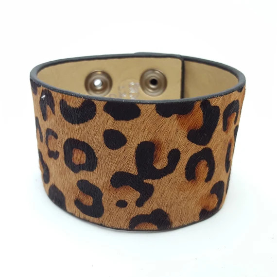 1.5 Calf Hair Leather Cuff - Etsy | Etsy (US)