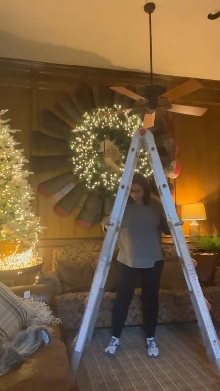This ladder is my favorite ladder for decorating Christmas trees of all heights and sizes.  It’s adjustable to multiple heights.  I extend it as high as it can go to reach the top of my 10 foot tree, but I keep it a little shorter when aim decorating a mantel or a shorter tree.  

It also can be an extension ladder reaching even higher areas.  

It’s extremely sturdy, aluminum and rated for 300 lbs., so my husband can use it as well.  

It’s a great household ladder to have around for Christmas decor and home projects.

We actually have two of these multi-position ladders in two different sizes.  

Super handy and I highly recommend.  10 out of 10.  

Would also make a great gift for any home owner on your list.  

#LTKhome #LTKHoliday #LTKSeasonal