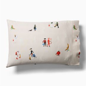 Kids Trick or Treat Glow-in-the-Dark Pillowcase Set | West Elm (US)