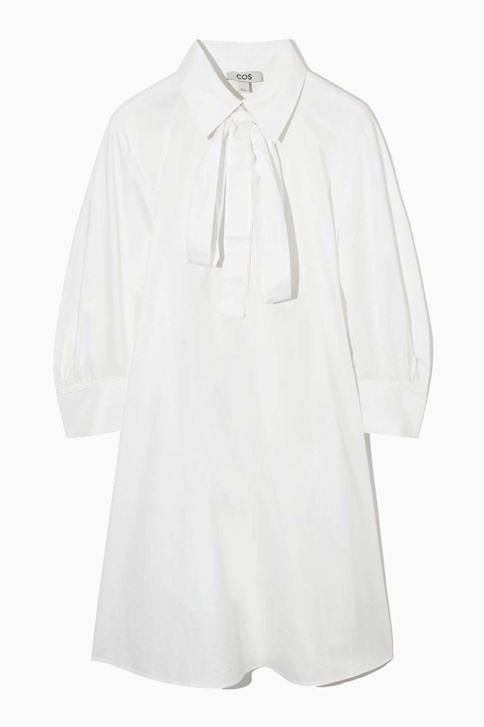 PUSSY-BOW MINI DRESS - WHITE - COS | COS UK
