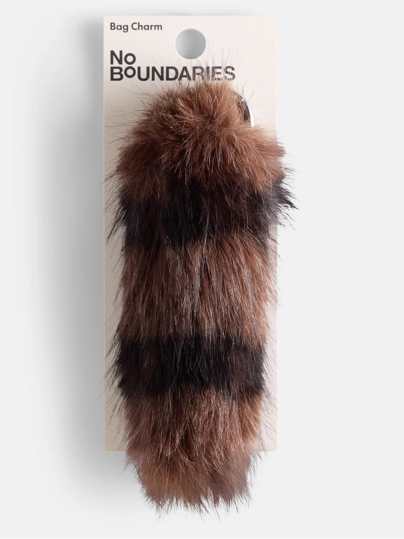 No Boundaries Women\u2019s Faux Fur Fox Tail Bag Charm, Brown | Walmart (US)