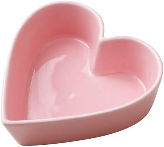 Sizikato Cute Heart Shaped Ceramic Bowl Salad Bowl Dessert Bowl Snack Bowl. | Amazon (US)