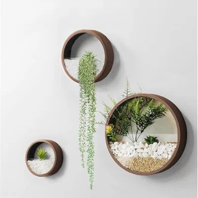 Metal Wall Planter,Round Hanging Wall Vase Planters For Succulents |Flower Pot Wall Planters For Plants,Succulent Plants, Small Cactus And More,Home W | Wayfair North America