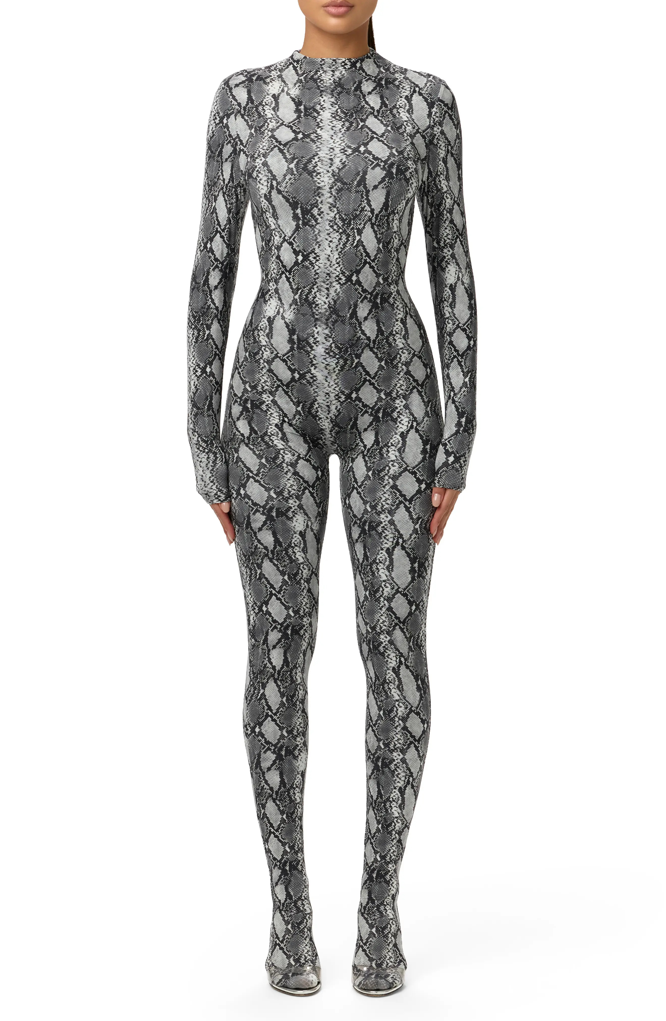Naked Wardrobe Animal Print Closed Toe Jumpsuit (Women) | Nordstrom | Nordstrom