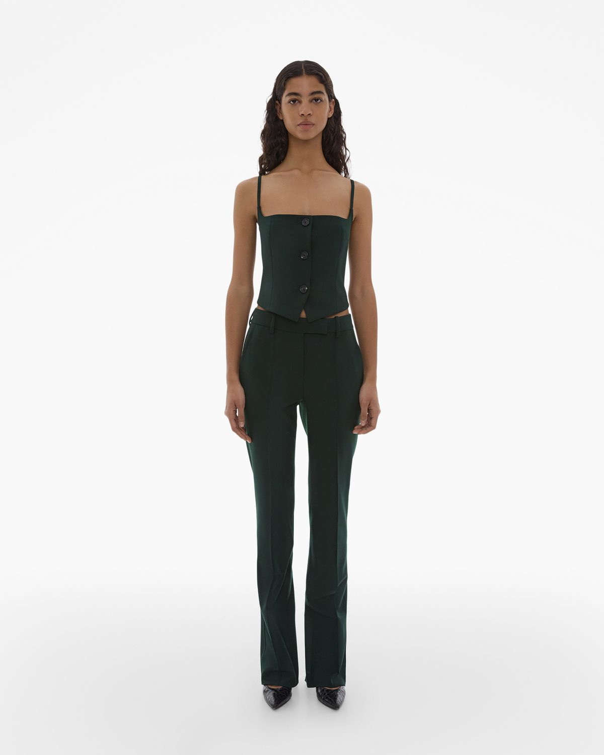 Cropped Stretch Wool Blazer Top | Helmut Lang (US)