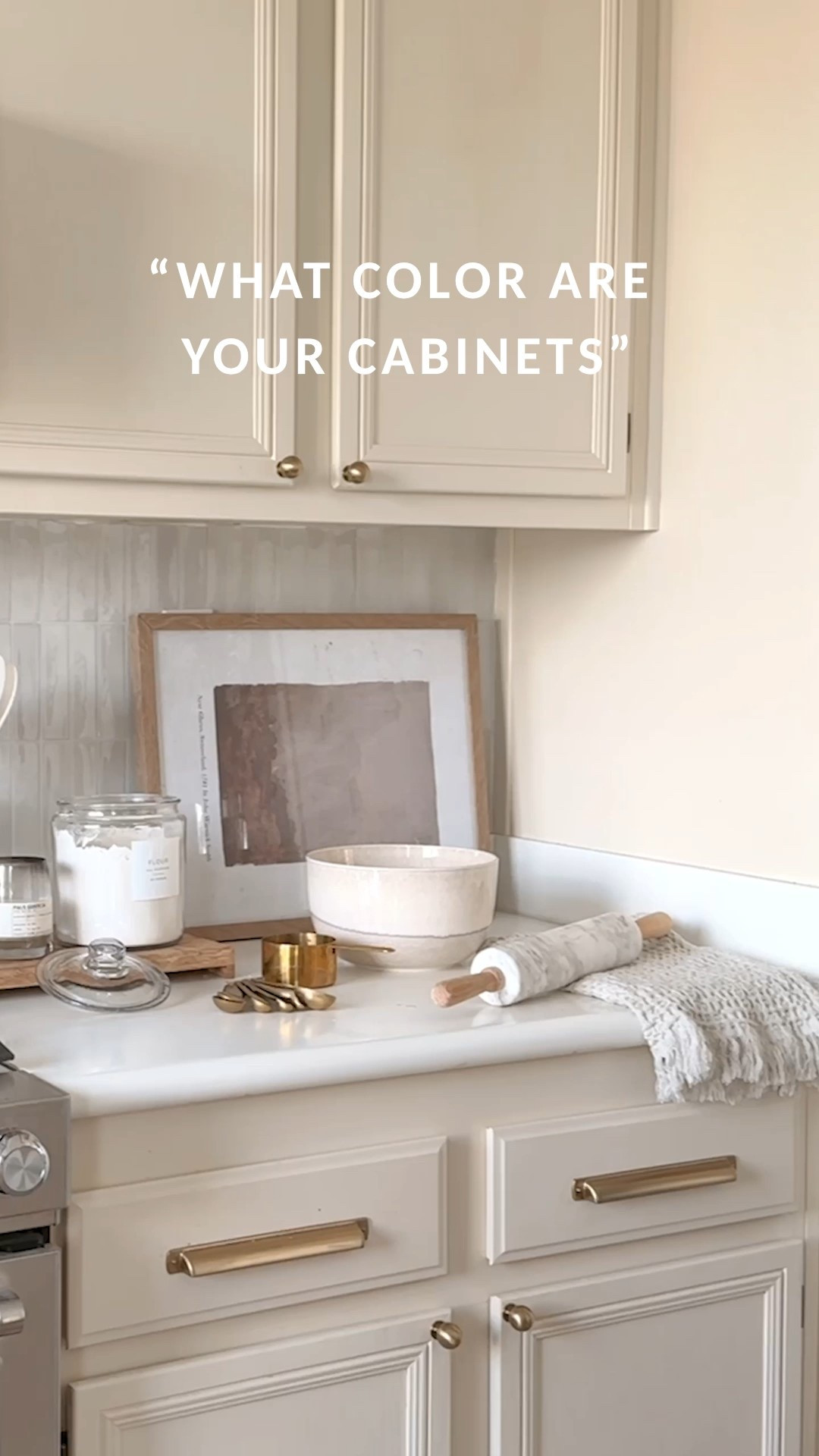 Save this for your next house project!
Most asked question... finally answered. The cabinet color i get asked about daily is Creamy White by Benjamin Moore
— it's warm, soft, and pairs perfectly with our neutral palette.

I didn't even swatch it - I just bought a gallon and hoped for the best! 

Linking all my kitchen decor for you here 

#LTKHome
