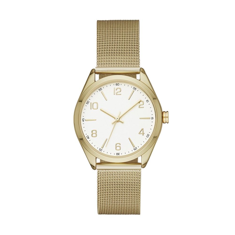 Women's Mesh Strap Watch - A New Day Gold | Target