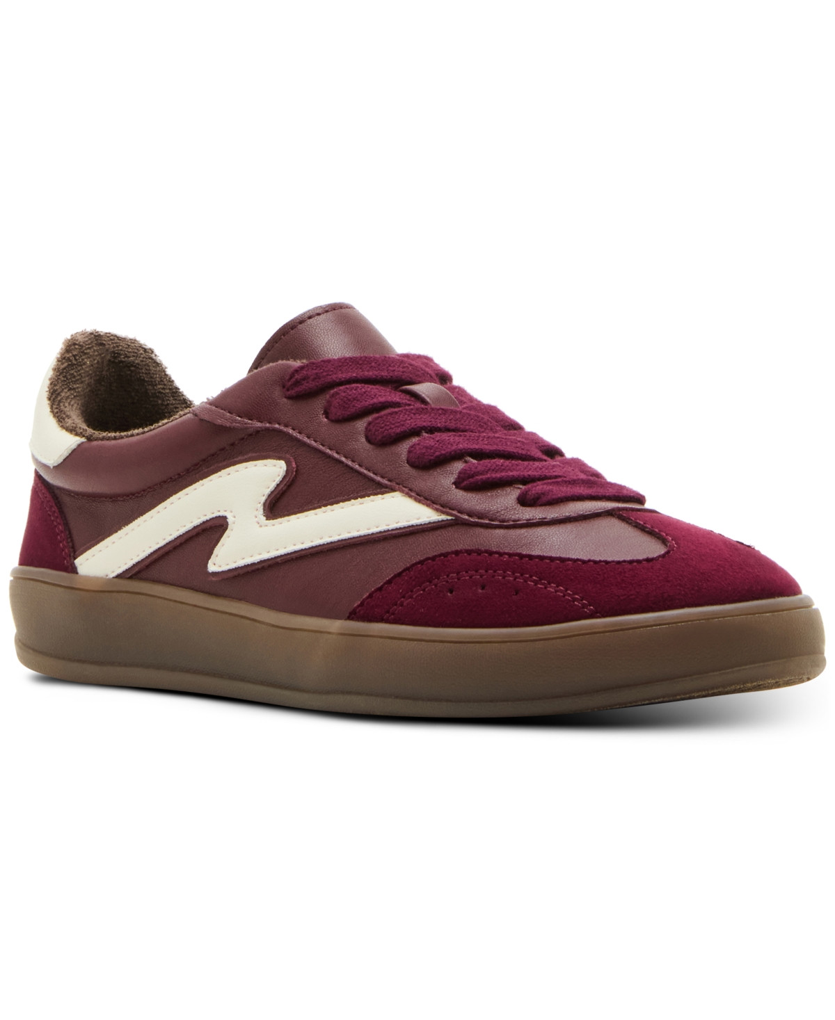 Madden Girl Giia Lace-Up Low-Top Sneakers - Wine Multi | Macy's