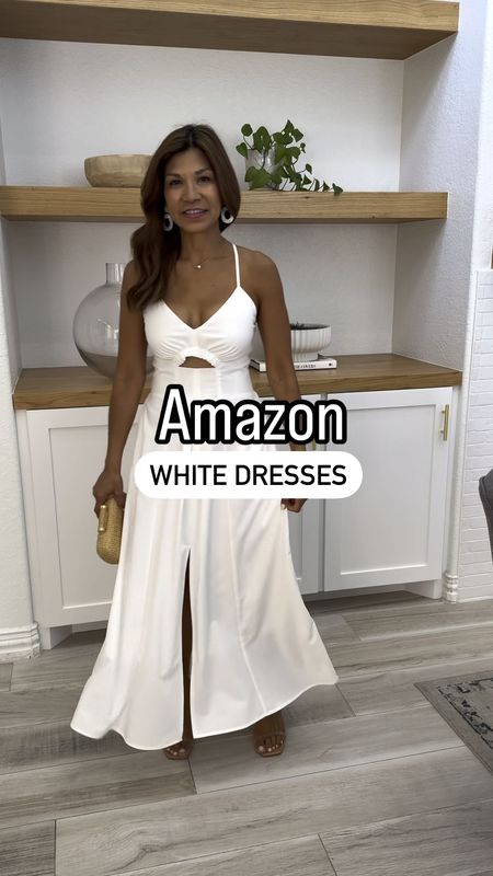 White dresses perfect for graduations, wedding showers, vacations, family photos and more. 
All dresses are in size small, fit tts, all of these are lined and not see through. Dresses 2 and 3 are bump-friendly. Can wear regular bra with dresses 2 and 3: wearing pasties in first dress. 
I also linked other Amazon white dresses that I have and love!
Sandals fit tts.
Bags are linked. 
Graduation dresses, wedding showers, honeymoon outfits, vacation outfits, resort wear, resort style, Amazon find, fashion over 40, affordable fashion. 

#LTKfindsunder50 #LTKSeasonal #LTKover40