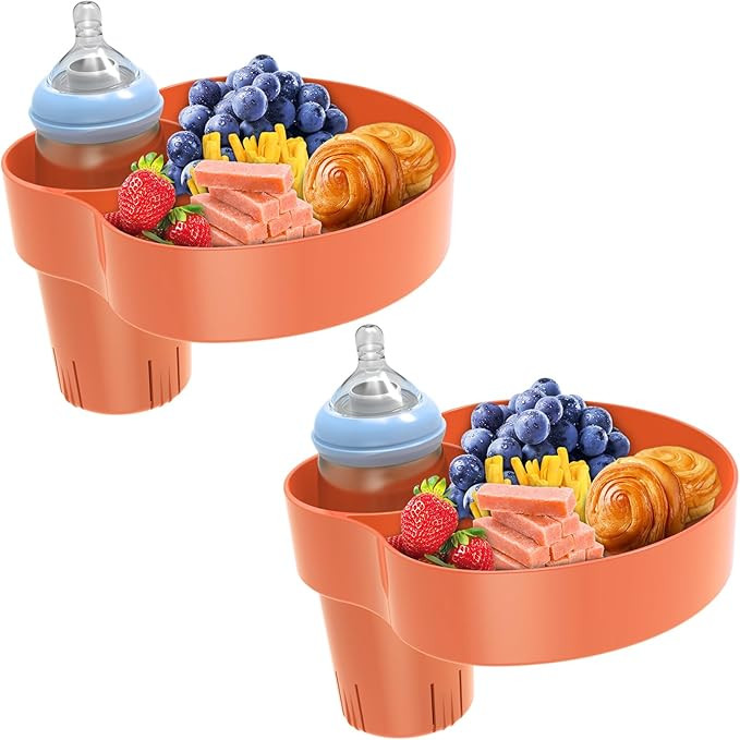 [2 Packs] Kids Car Seat Tray, Travel Tray with Cup Holder for Toddler Baby, Kids Car Seat Food Sn... | Amazon (US)