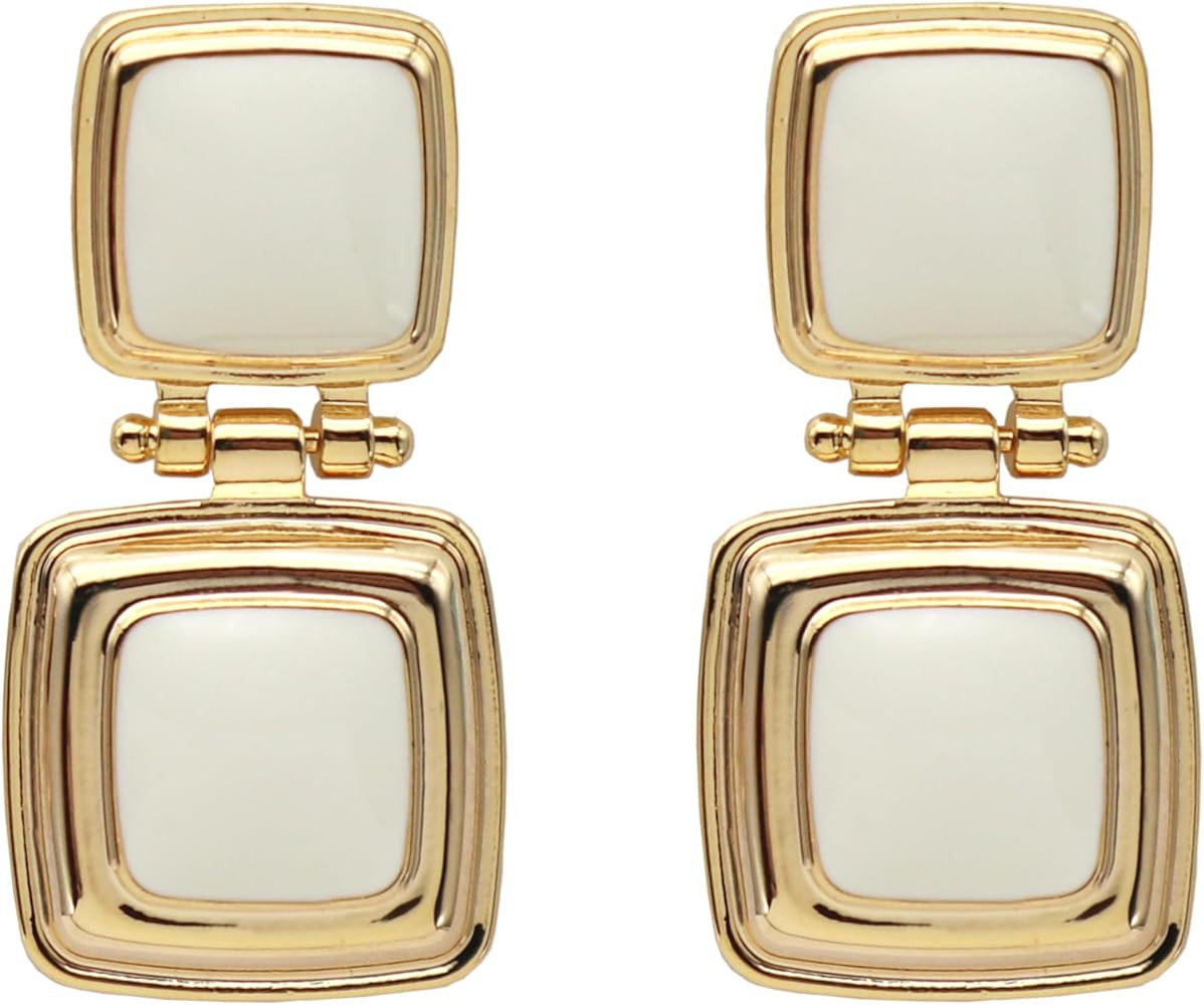 Dangle Drop Earrings for Women Cute Gold Geometric Statement Jewelry | Amazon (US)