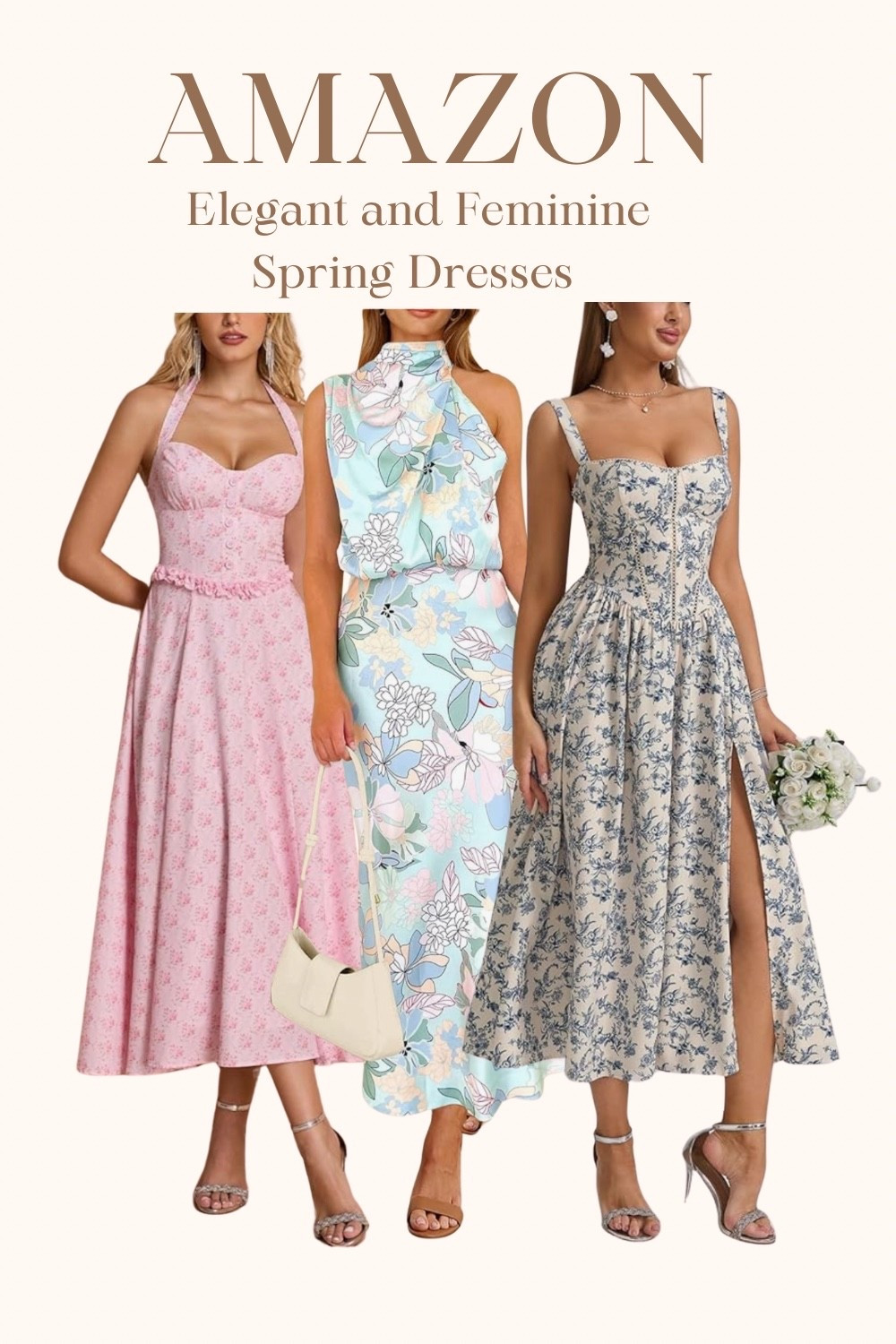 Elegant and Romantic Spring Dresses 

#LTKootd #LTKMidsize #LTKWedding