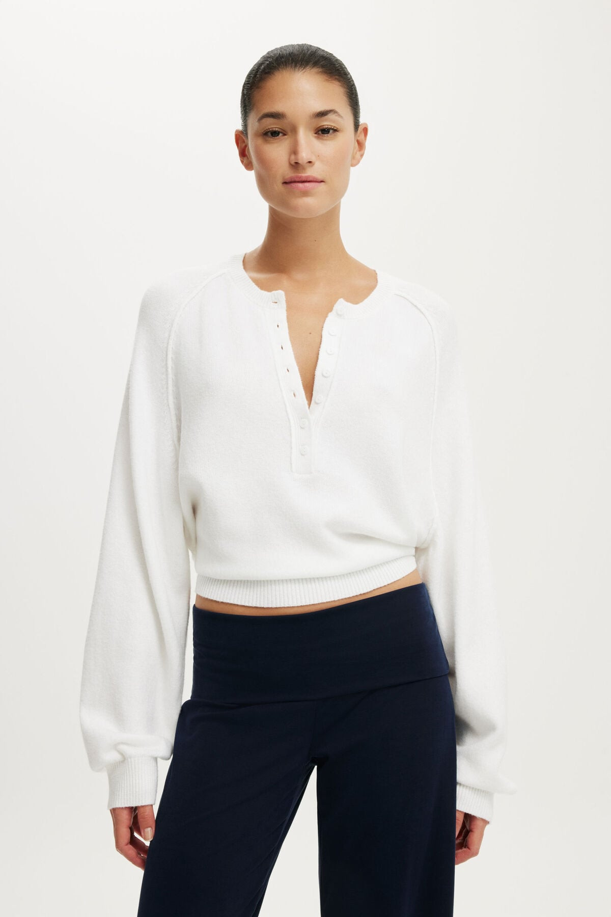 Everfine Oversized Henley Knit | Cotton On (ANZ)
