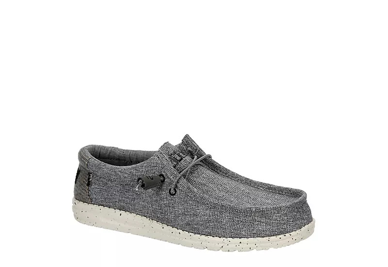 Hey Dude Mens Wally Slip On Sneaker - Grey | Rack Room Shoes