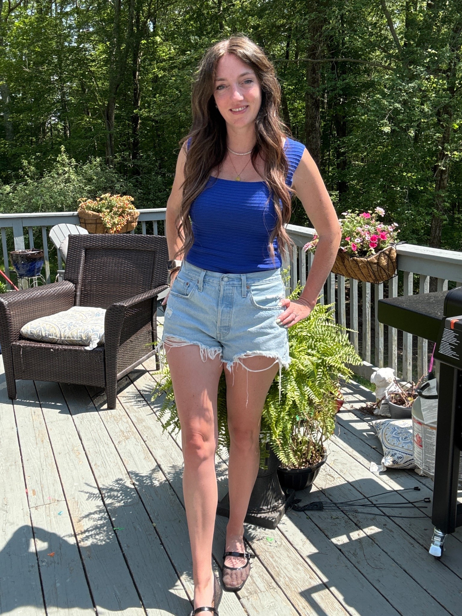 Casual Amazon summer tops stretchy. I’m wearing a small in the top and a 30 in the shorts. I’m 5’7, 140 lbs

#LTKSeasonal #LTKMidsize #LTKOver40