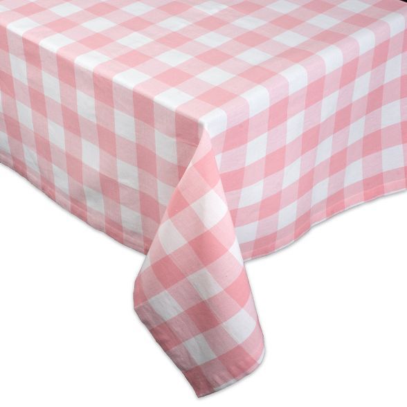 104"x60" Buffalo Check Tablecloth Pink - Design Imports | Target