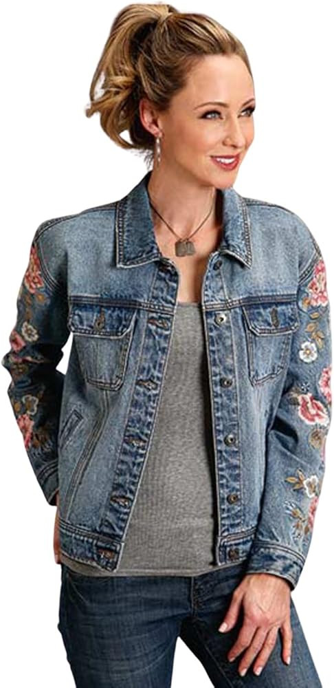 Stetson Western Jacket Womens Denim Floral Blue 11-098-0594-6063 BU | Amazon (US)