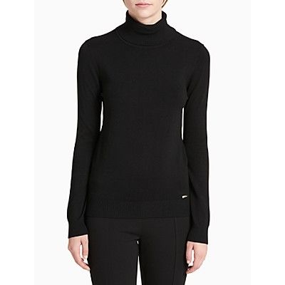Solid Ribbed Turtleneck Sweater | Calvin Klein | Calvin Klein (US)