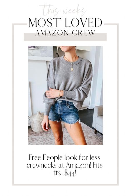 Free People look for less crewneck at Amazon! 

#LTKsalealert #LTKHoliday #LTKstyletip