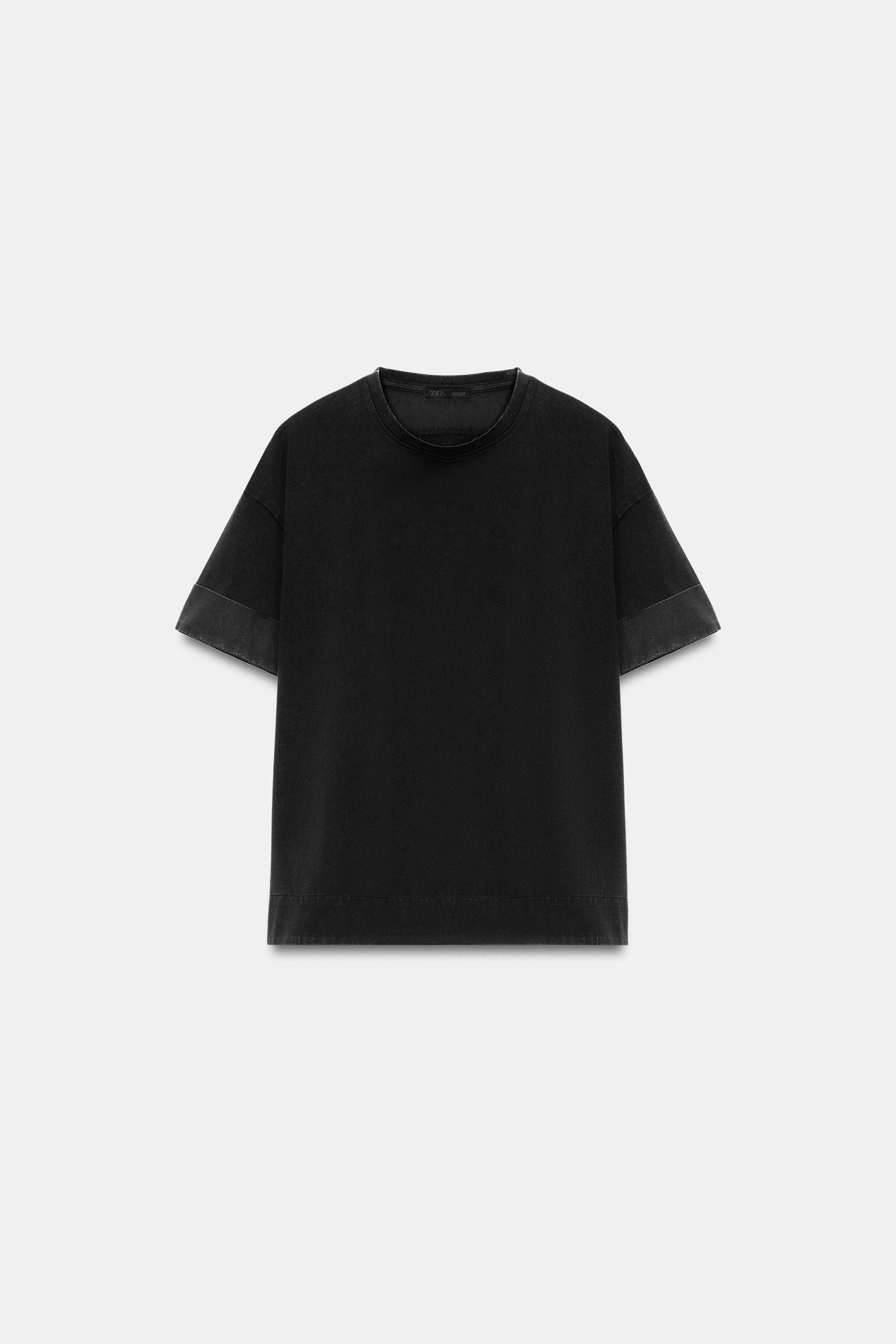 HEAVY COTTON SHORT SLEEVE T-SHIRT | Zara Canada