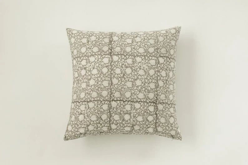 Floral Block Print Cushion Coverdesigner Pillow Coverpillow | Etsy Australia | Etsy (AU)