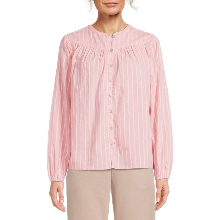 Time and Tru Women's Puff Sleeve Top, Sizes XS-XXXL | Walmart (US)