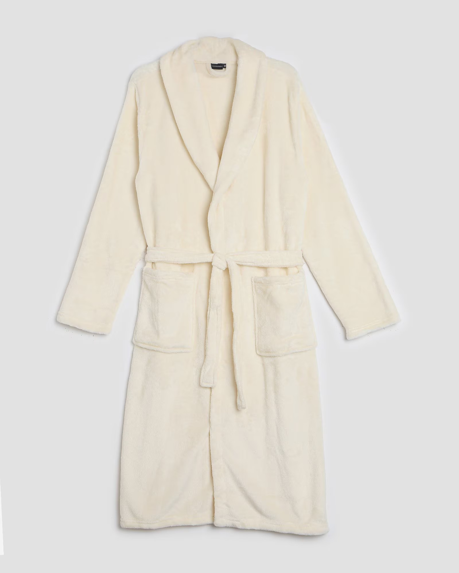 Roupão de fleece com faixa off-white | Casa Riachuelo | Riachuelo (BR)