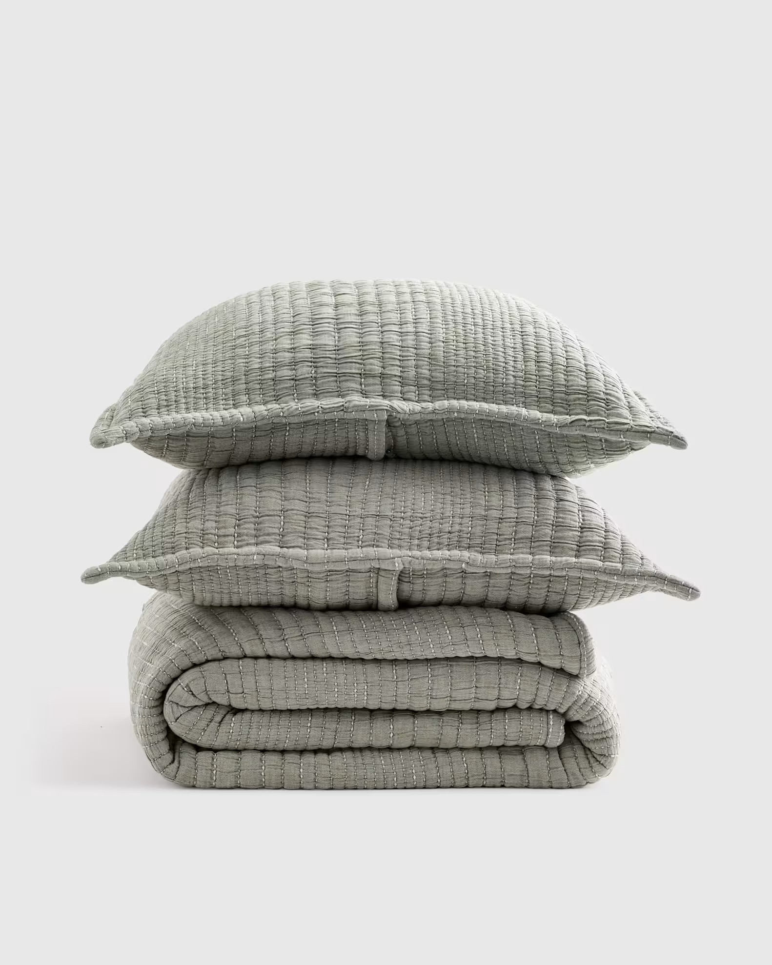 Organic Cotton Channel Stitch Coverlet Set | Quince
