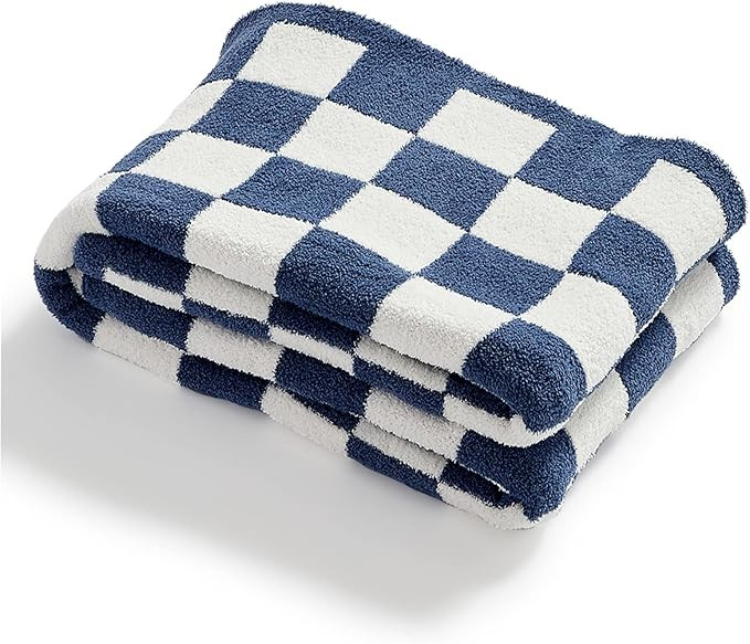 YIRUIO Throw Blankets Checkerboard Grid Chessboard Gingham Warmer Comfort Reversible Microfiber S... | Amazon (US)