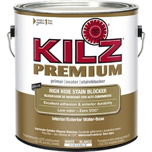KILZ Premium High-Hide Stain Blocking Interior/Exterior Latex Primer/Sealer, White, 1-gallon | Amazon (US)