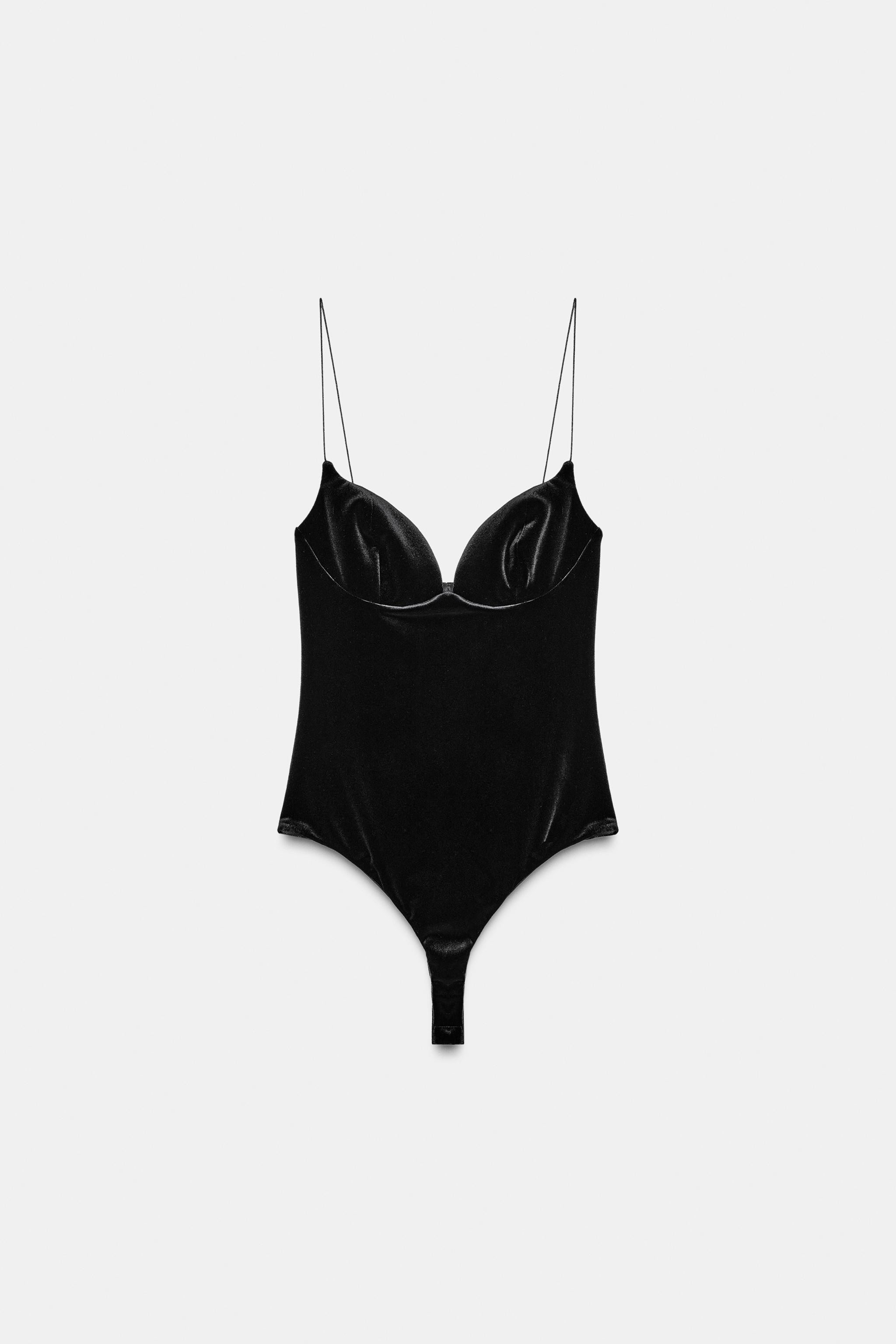 VELVET STRAPPY BODYSUIT | Zara US