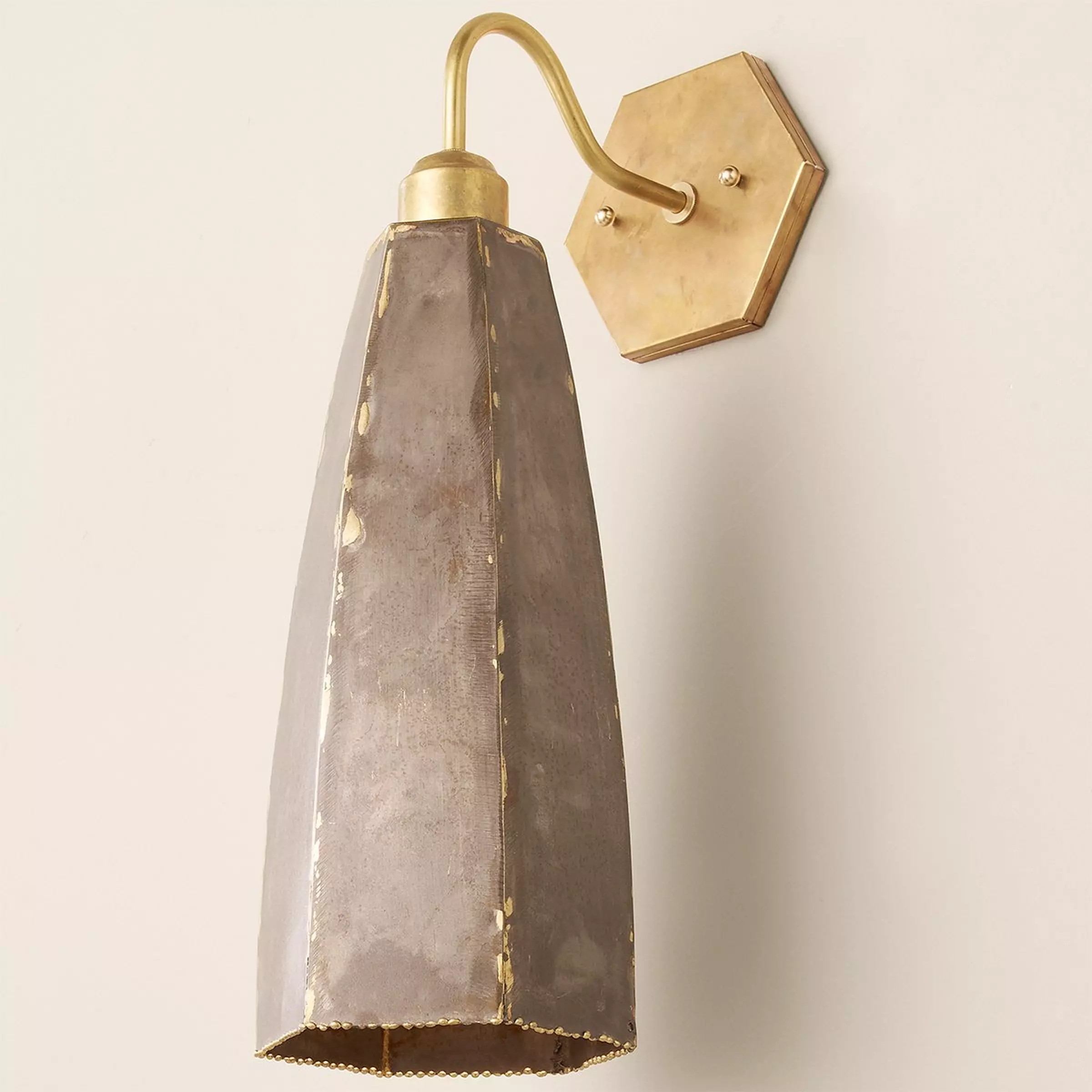 Rustic Steel Hexagon Sconce | Shades of Light