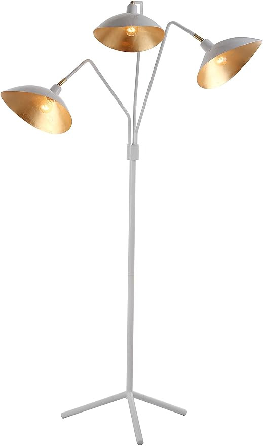 SAFAVIEH Lighting Collection Iris Mid-Century Modern Contemporary Retro White/ Gold 70-inch Livin... | Amazon (US)