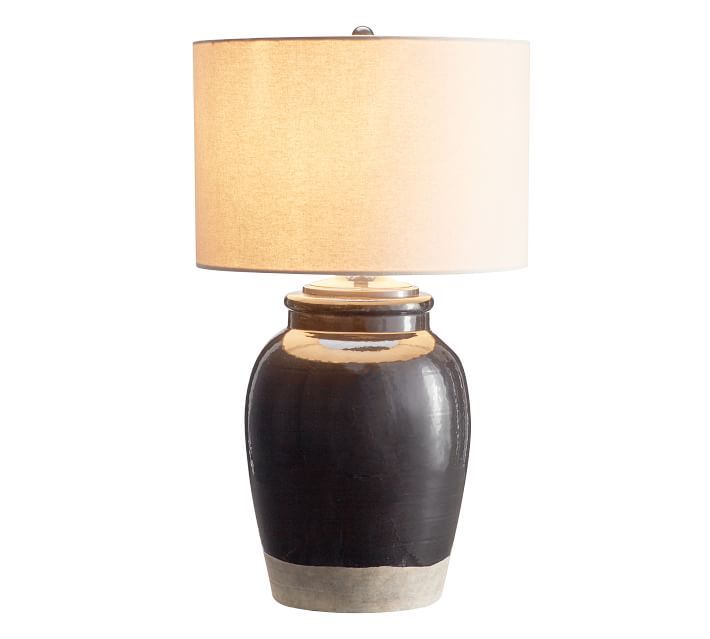 Miller Ceramic Table Lamp, Black | Pottery Barn (US)