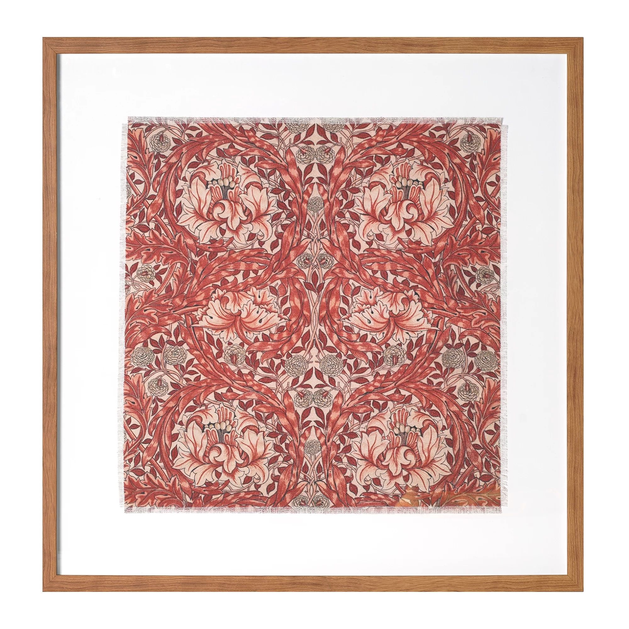 Crystal Art Gallery Linen William Morris Traditional Framed Wall Art Print, Reds | Walmart (US)