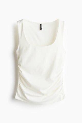 H & M - Ruched Tank Top - White | H&M (US + CA)